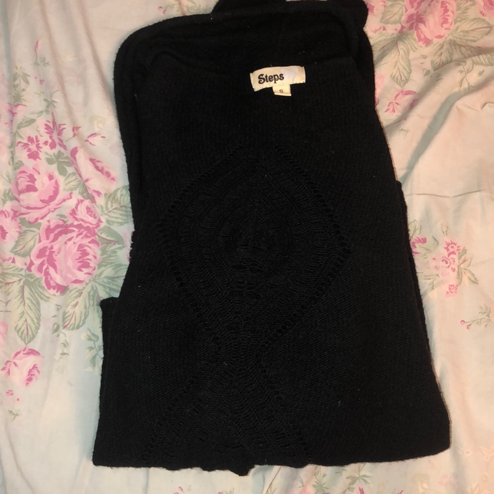 Black Patterned Cardigan - image 3